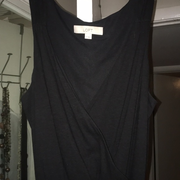Loft NWOT M black v neck dress - Picture 2 of 7
